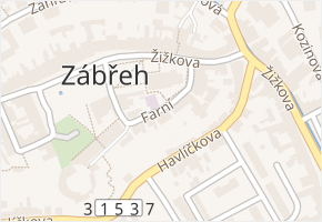 Farní v obci Zábřeh - mapa ulice