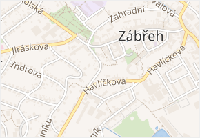 Kopečná v obci Zábřeh - mapa ulice