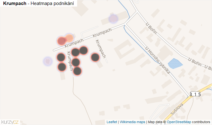 Mapa Krumpach - Firmy v ulici.