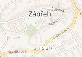 Masarykovo náměstí v obci Zábřeh - mapa ulice