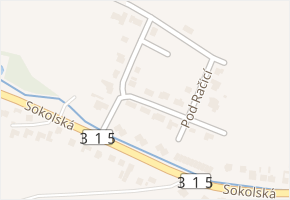 Pod Račicí v obci Zábřeh - mapa ulice