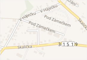 Pod Zámečkem v obci Zábřeh - mapa ulice