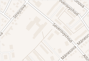 Severovýchod v obci Zábřeh - mapa ulice