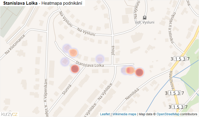 Mapa Stanislava Lolka - Firmy v ulici.
