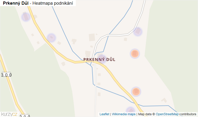 Mapa Prkenný Důl - Firmy v části obce.
