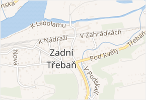 Na Návsi v obci Zadní Třebaň - mapa ulice