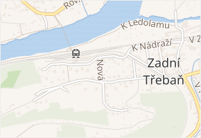 Nová v obci Zadní Třebaň - mapa ulice