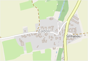 Zádolí v obci Zádolí - mapa části obce