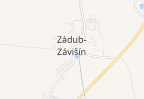 Zádub v obci Zádub-Závišín - mapa části obce