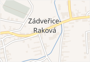 Zádveřice v obci Zádveřice-Raková - mapa části obce