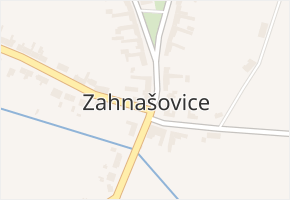 Zahnašovice v obci Zahnašovice - mapa části obce