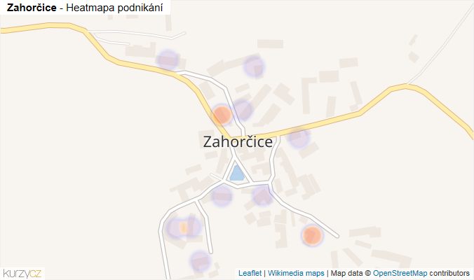 Mapa Zahorčice - Firmy v části obce.