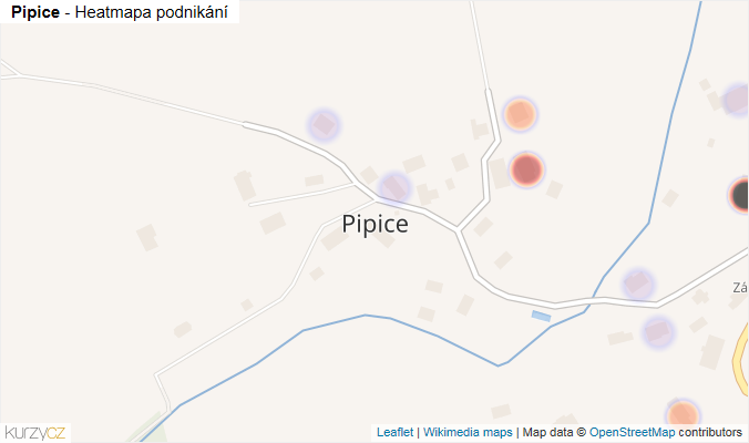 Mapa Pipice - Firmy v části obce.