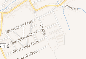 Drahy v obci Záhorovice - mapa ulice