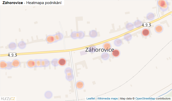 Mapa Záhorovice - Firmy v části obce.