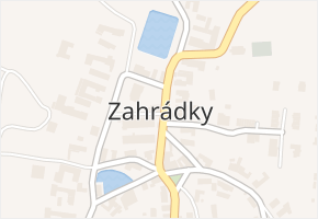 Zahrádky v obci Zahrádky - mapa části obce