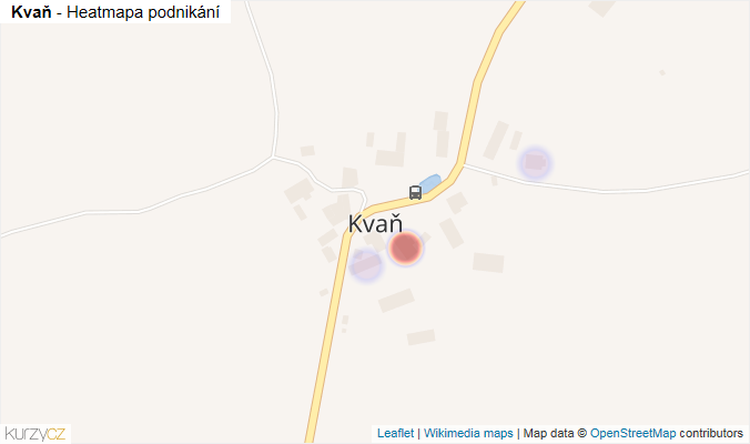 Mapa Kvaň - Firmy v části obce.