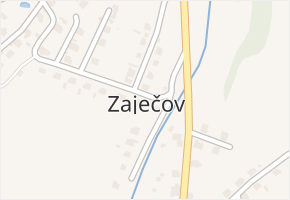 Zaječov v obci Zaječov - mapa části obce