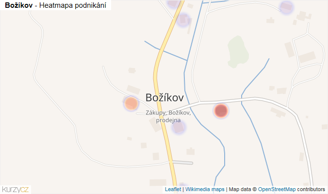 Mapa Božíkov - Firmy v části obce.