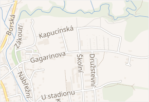 Gagarinova v obci Zákupy - mapa ulice