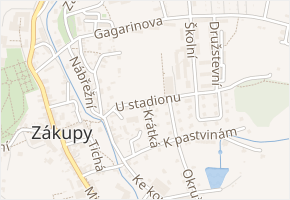 Krátká v obci Zákupy - mapa ulice