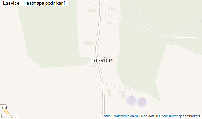 Mapa Lasvice - Firmy v části obce.
