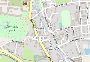U splavu v obci Zákupy - mapa ulice
