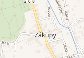 Zákupy v obci Zákupy - mapa části obce