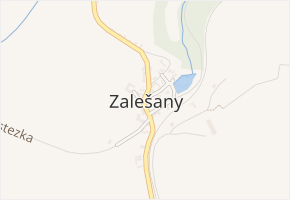Zalešany v obci Zalešany - mapa části obce