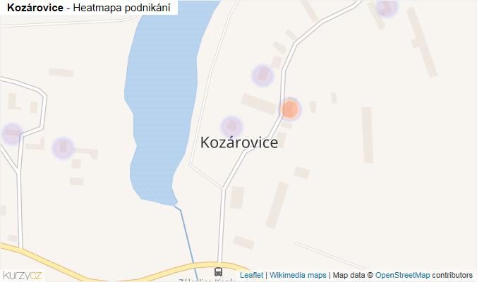 Mapa Kozárovice - Firmy v části obce.