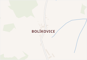 Bolíkovice v obci Zálezly - mapa části obce