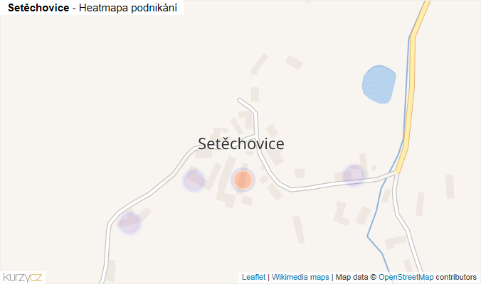Mapa Setěchovice - Firmy v části obce.