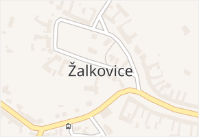 Žalkovice v obci Žalkovice - mapa části obce