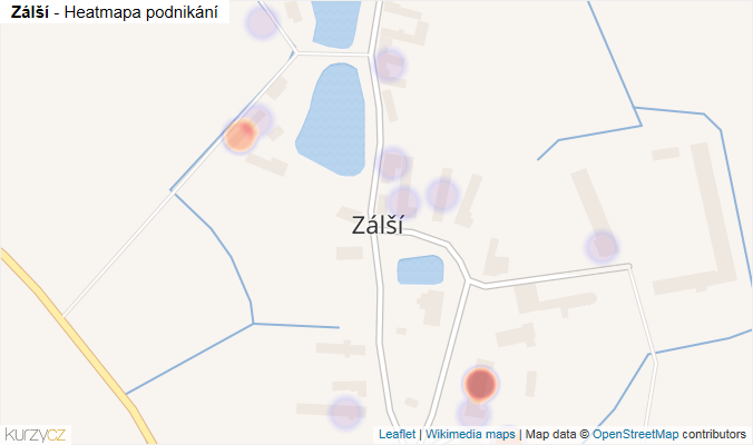 Mapa Zálší - Firmy v části obce.