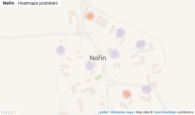 Mapa Nořín - Firmy v části obce.