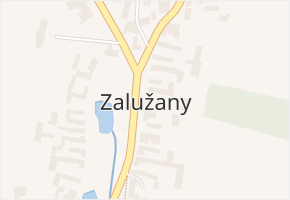 Zalužany v obci Zalužany - mapa části obce