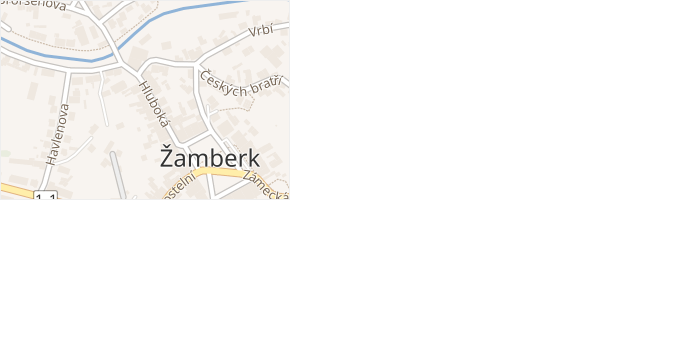 Hluboká v obci Žamberk - mapa ulice