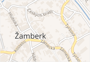 Masarykovo náměstí v obci Žamberk - mapa ulice