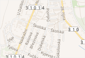 Školská v obci Žamberk - mapa ulice