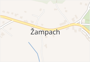 Žampach v obci Žampach - mapa části obce