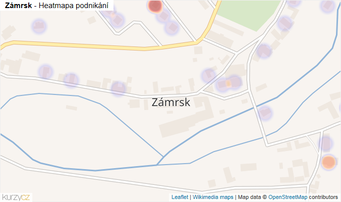 Mapa Zámrsk - Firmy v části obce.