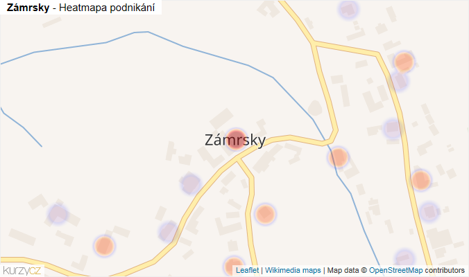 Mapa Zámrsky - Firmy v části obce.