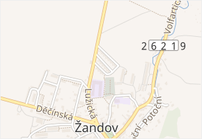 Krátká v obci Žandov - mapa ulice