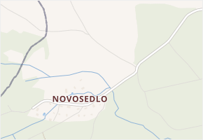 Novosedlo v obci Žandov - mapa části obce