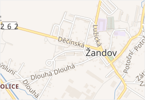 Osvobození v obci Žandov - mapa ulice