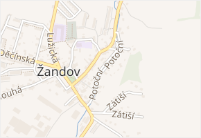 Potoční v obci Žandov - mapa ulice