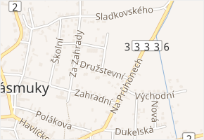 Družstevní v obci Zásmuky - mapa ulice