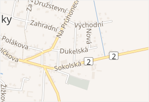 Dukelská v obci Zásmuky - mapa ulice