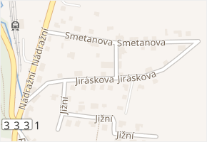 Jiráskova v obci Zásmuky - mapa ulice