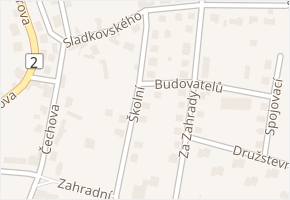 Školní v obci Zásmuky - mapa ulice